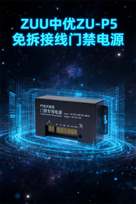 ZUU 中优 ZU-P5 免拆接线门禁电源｜12V5A 宽电压轻量化开关电源